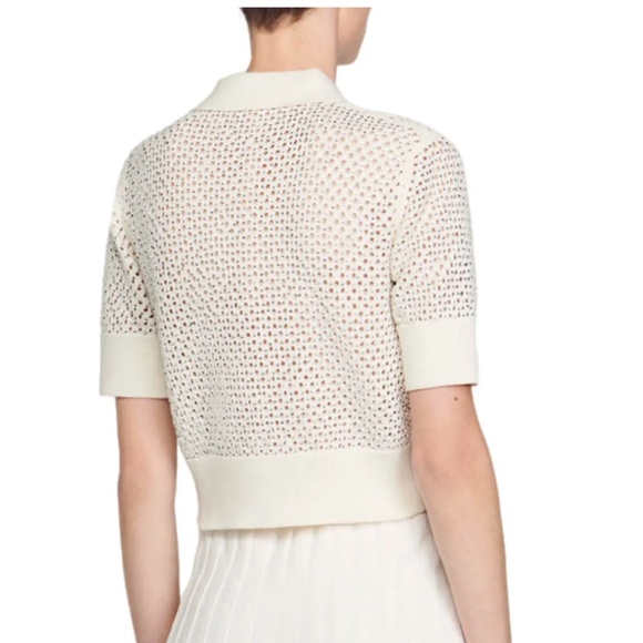 Diams Opne Knit Crop Top - Picture 2 of 7